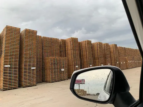 بالتة بلاستيك بولي إيثيلين عالي الكثافة (HDPE) 1000 كجم 120×100 سم رمادي